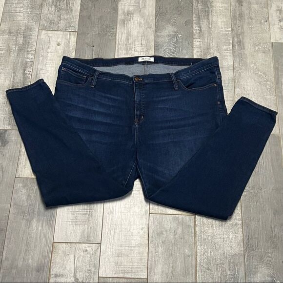 Madewell 9" Mid-Rise Skinny Denim Magic Stretch Jean in Wash L9933 Size 37 - Picture 8 of 13